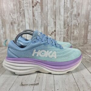 Hoka Bondi 8 Womens Running Shoes 8.5 Blue Sunlit Ocean 1127952-ABSO